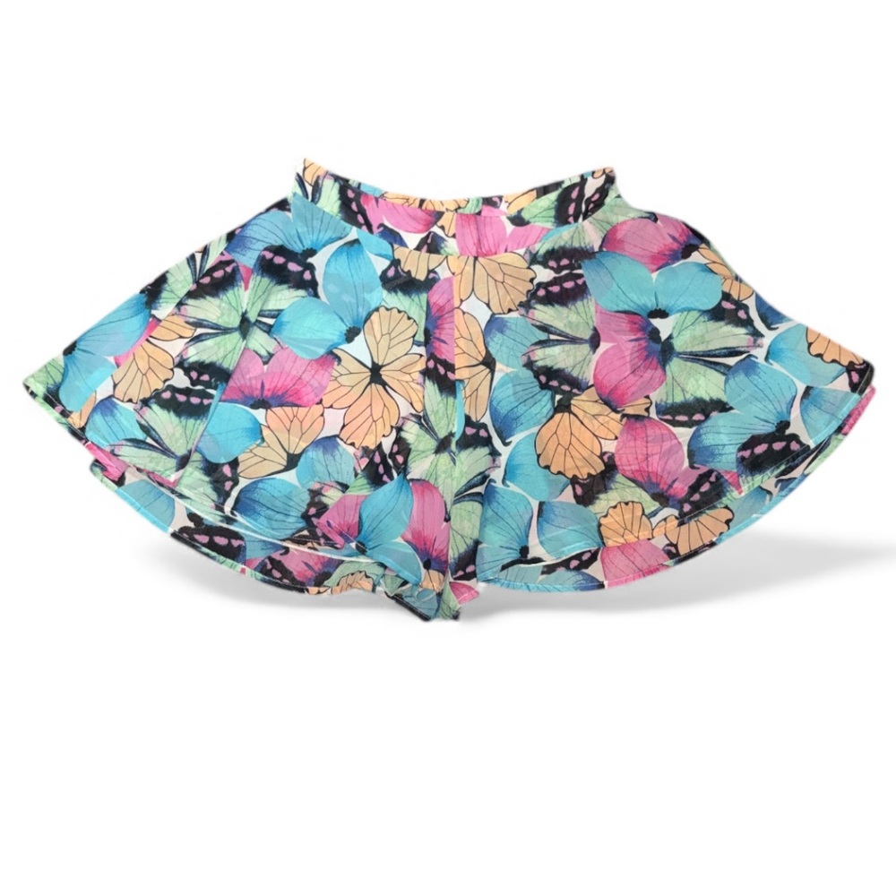 Show Me Your MuMu Blue and Pink Butterfly Flutter Shorts